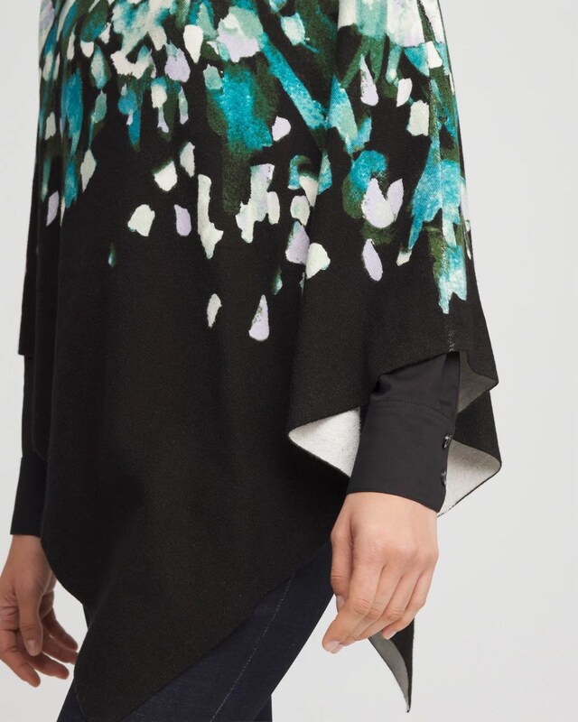 Convertible Knit Boatneck Poncho - image 5